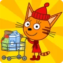 Three Cats Shop Game: Kids Educational Games APK