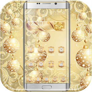 Golden Snow Ball Xmas Theme APK